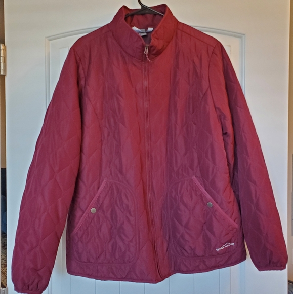 Eddie Bauer Burgundy Zip Up - Picture 1 of 4